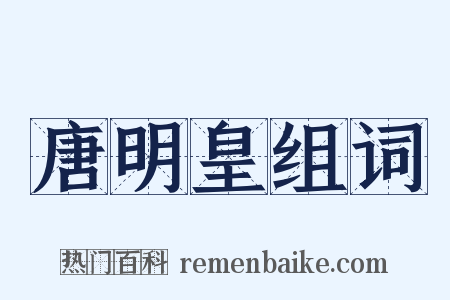 唐明皇组词是什么意思的图片